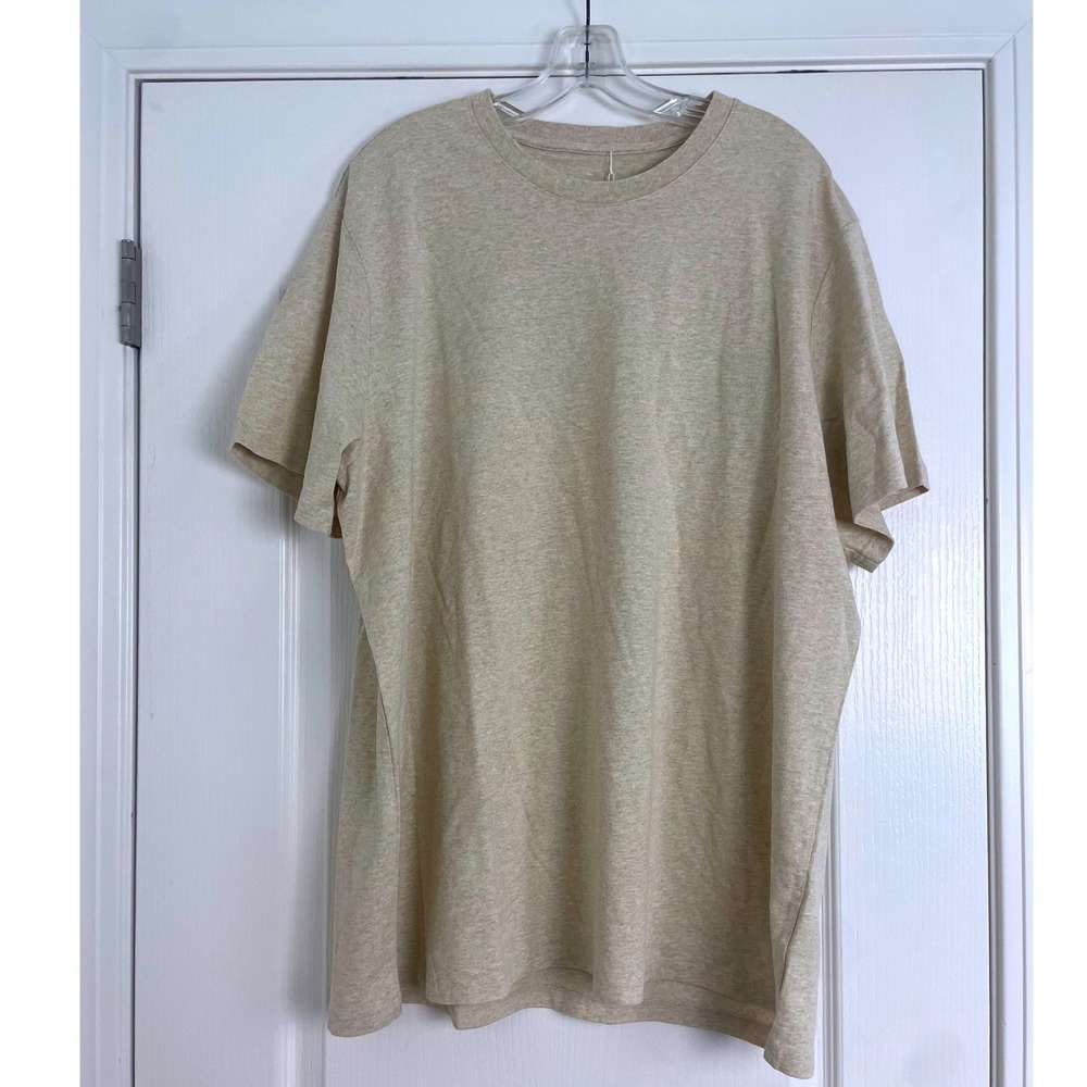 NWT Everlane Men Premium Heavy Weight Crew Neck Tee Cream XXL 2XL Cotton t-shirt - Picture 7 of 7